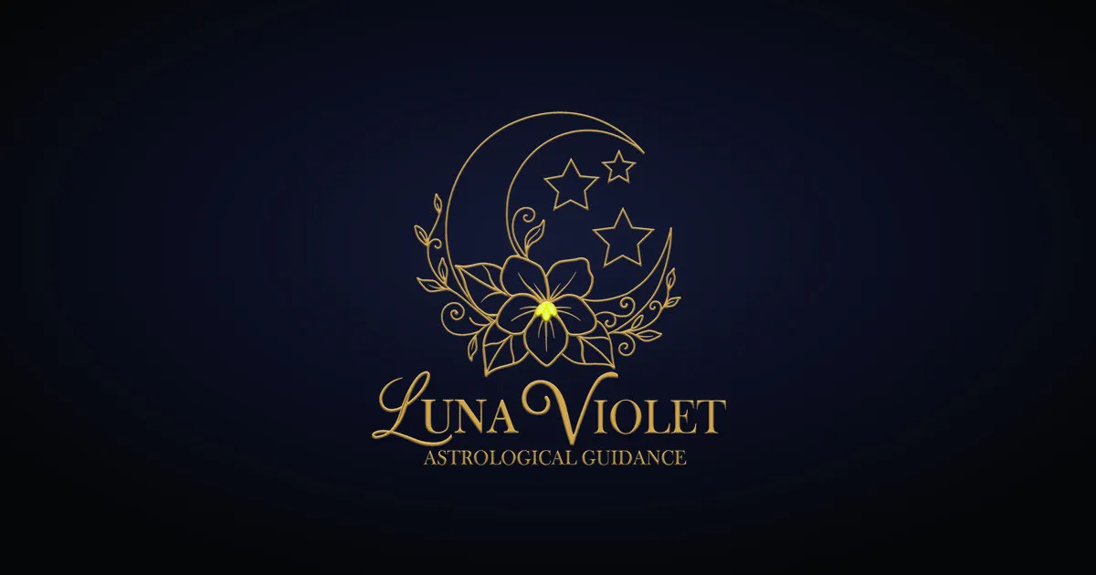 Homepage of Luna Violet, a personalized astrology guidance web app designed and built by Forty Five North Media